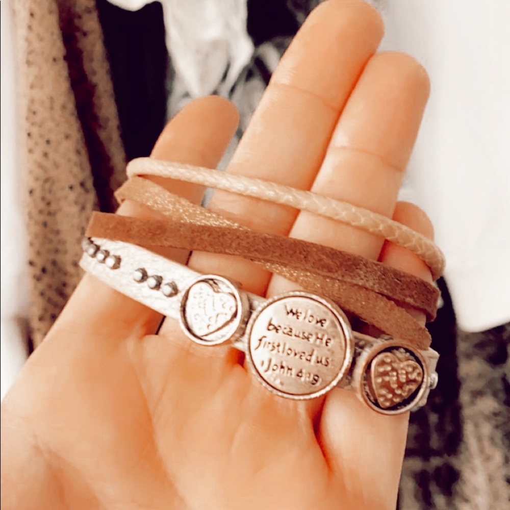 cute leather strap bible verse bracelet